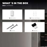 Ledvion LED Wandleuchte - Cube - Weiß - Beidseitig - 3W - 2700K