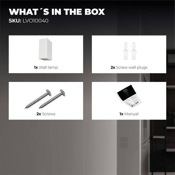 Ledvion LED Wandleuchte - Cube - Weiß - Beidseitig - 3W - 2700K