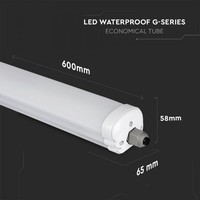 6-Pack LED Feuchtraumleuchten IP65 - 60 cm - 18W - 1440 Lumen - 6400K - Verlinkbar V-TAC 6-Pack LED Feuchtraumleuchten IP65 - 60 cm - 18W - 1440 Lumen - 6400K - Verlinkbar