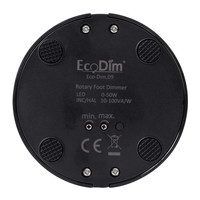 EcoDim LED Fußdimmer Schwarz 0-50 Watt 220-240V - Phasenschnitt