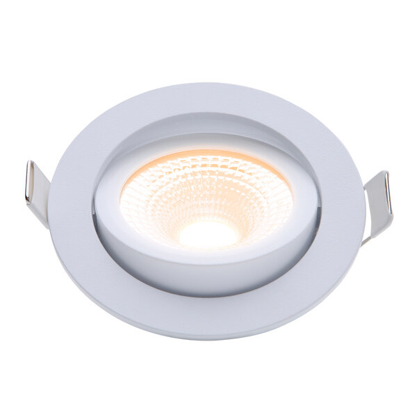 EcoDim LED Einbaustrahler Weiß - 5W - IP54 - 2000K-3000K - Neigbar