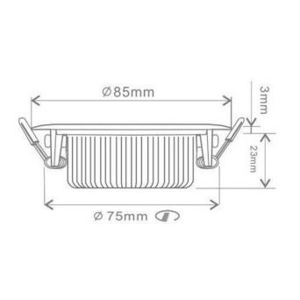 EcoDim LED Einbaustrahler Weiß - 5W - IP54 - 2000K-3000K - Neigbar