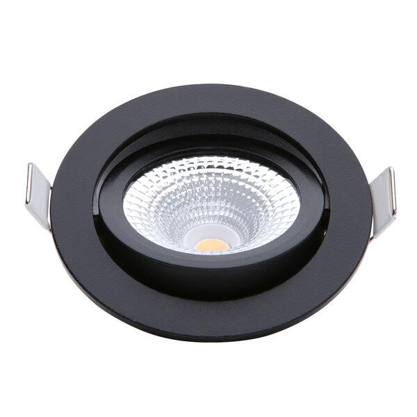 EcoDim LED Einbaustrahler Schwarz - 5W - IP54 - 2000K-3000K - Neigbar