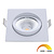 LED Einbaustrahler Weiß - 5W - IP54 - 2000K-3000K - Neigbar - Quadratisch