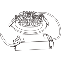 EcoDim LED Einbaustrahler Schwarz - 5W - IP54 - 2000K-3000K - Neigbar - Quadratisch