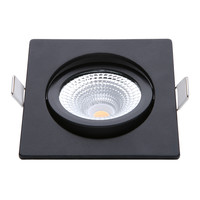 LED Einbaustrahler Schwarz - 5W - IP54 - 2000K-3000K - Neigbar - Quadratisch EcoDim LED Einbaustrahler Schwarz - 5W - IP54 - 2000K-3000K - Neigbar - Quadratisch