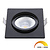 LED Einbaustrahler Schwarz - 5W - IP54 - 2000K-3000K - Neigbar - Quadratisch