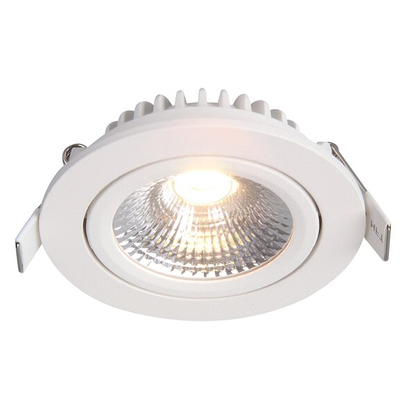 EcoDim LED Einbaustrahler Weiß - 5W - IP54 - 2700K - Neigbar