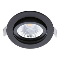 LED Einbaustrahler Schwarz - 5W - IP54 - 2700K - Neigbar EcoDim LED Einbaustrahler Schwarz - 5W - IP54 - 2700K - Neigbar