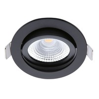 EcoDim LED Einbaustrahler Schwarz - 5W - IP54 - 2700K - Neigbar