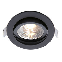 EcoDim LED Einbaustrahler Schwarz - 5W - IP54 - 2700K - Neigbar