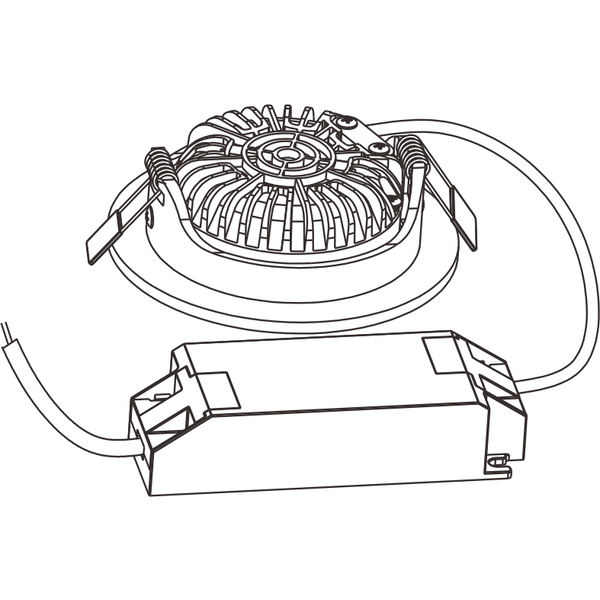 EcoDim LED Einbaustrahler Nickel - 5W - IP54 - 2700K - Neigbar