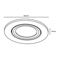 EcoDim LED Einbaustrahler Weiß - 3W - IP54 - 2700K