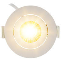 EcoDim LED Einbaustrahler Weiß - 5W - IP54 - 2000K-3000K - Neigbar