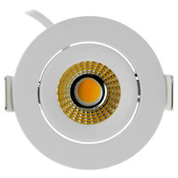 EcoDim LED Einbaustrahler Weiß - 5W - IP54 - 2000K-3000K - Neigbar