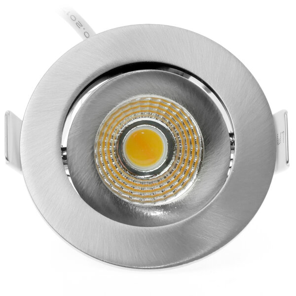 EcoDim LED Einbaustrahler Nickel - 5W - IP54 - 2000K-3000K - Neigbar