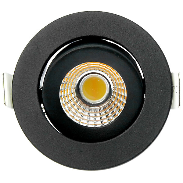 EcoDim LED Einbaustrahler Schwarz - 5W - IP54 - 2000K-3000K - Neigbar