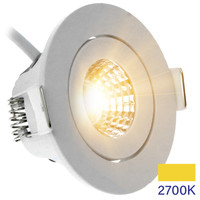 EcoDim LED Einbaustrahler Weiß - 5W - IP54 - 2700K - Neigbar