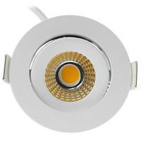 EcoDim LED Einbaustrahler Weiß - 5W - IP54 - 2700K - Neigbar