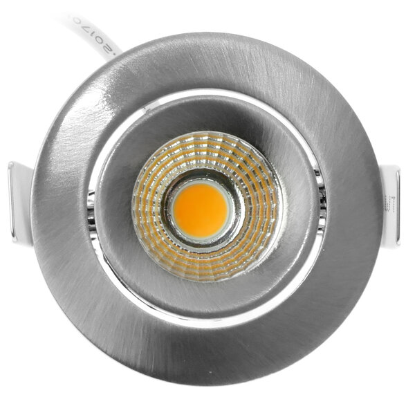 EcoDim LED Einbaustrahler Nickel - 5W - IP54 - 2700K - Neigbar