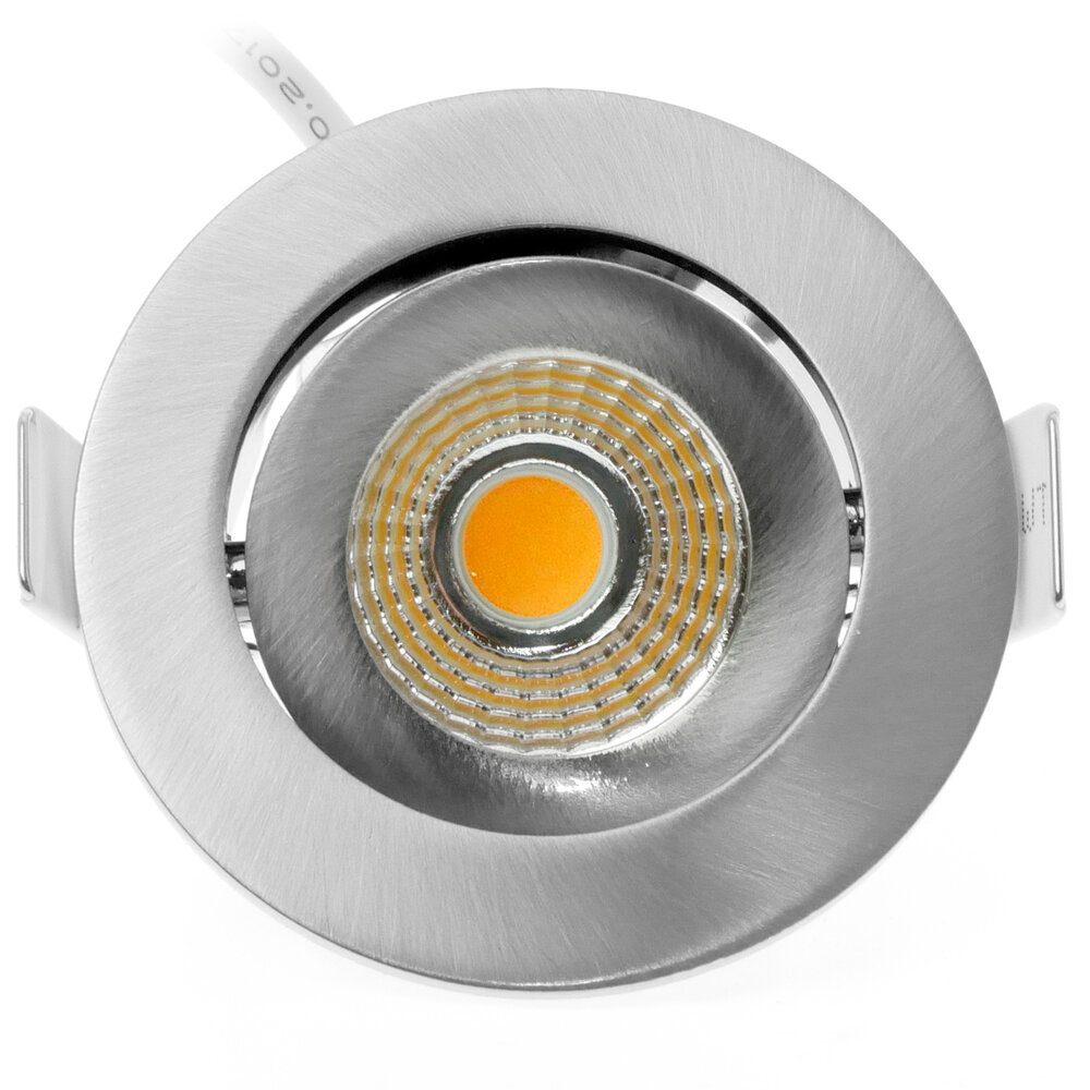 EcoDim LED Einbaustrahler Nickel - 5W - IP54 - 2700K - Neigbar