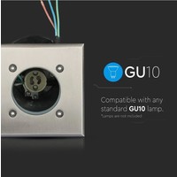 IP65 LED Bodeneinbaustrahler Quadrat - GU10 Beleuchtungonline IP65 LED Bodeneinbaustrahler Quadrat - GU10