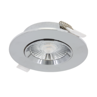 Beleuchtungonline LED Einbaustrahler Chrom - 6W - IP44 - 3000K - Dimmbar