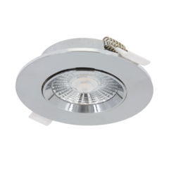 LED Einbaustrahler Chrom - 6W - IP44 - 3000K - Dimmbar