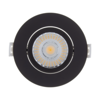 Beleuchtungonline LED Einbaustrahler Schwarz - 6W - IP44 - 3000K - Dimmbar - 3 Pack