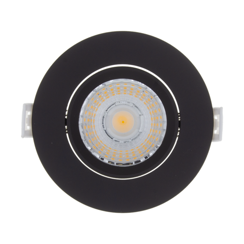 Beleuchtungonline LED Einbaustrahler Schwarz - 6W - IP44 - 3000K - Dimmbar - 6 Pack