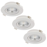 Beleuchtungonline LED Einbaustrahler Weiß - 6W - IP44 - 2700K/3000K - Dimmbar - 3 Pack