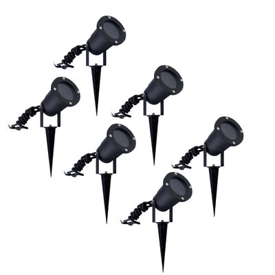 Ledvion 6er set LED Gartenstrahler Aluminium - IP65 - GU10 Fassung - 1M Kabel 6er set LED Gartenstrahler Aluminium - IP65 - GU10 Fassung - 1M Kabel