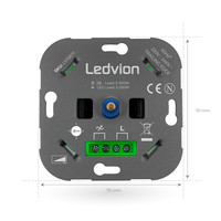 Ledvion 2x LED Dimmer Wechselschalter >2 Dimmer, 1 Lichtpunkt 5-250 Watt 220-240V - Phasenabschnitt - Universal