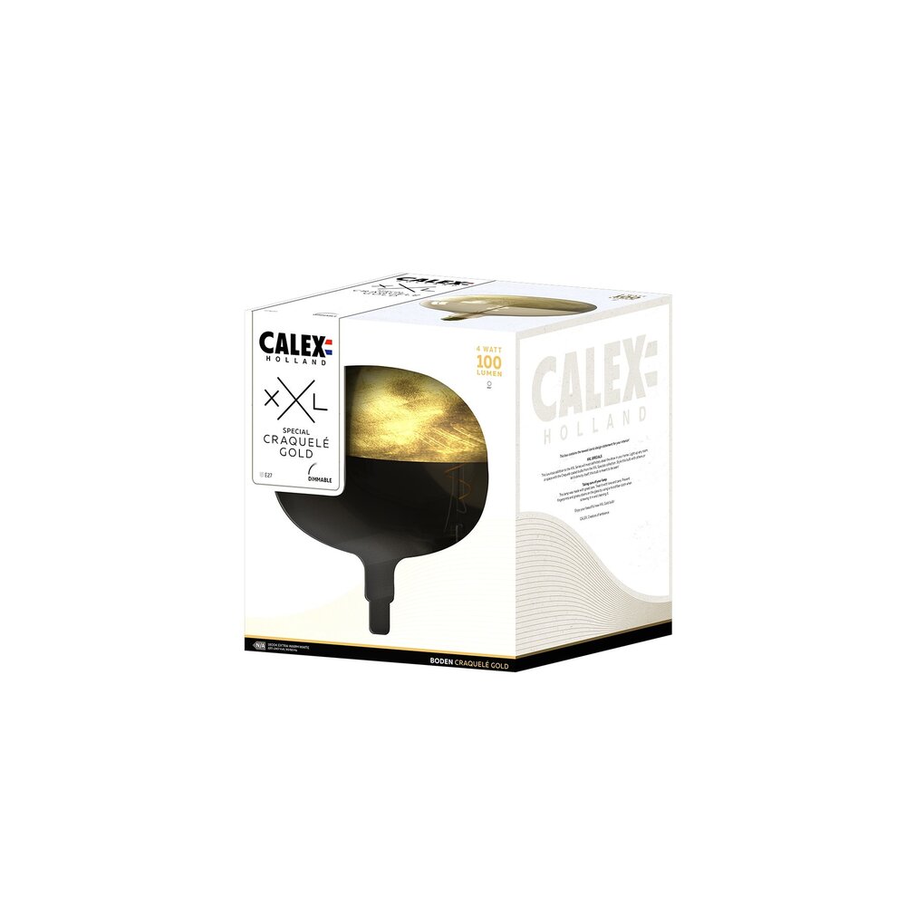 Calex Calex Boden XXL Goldene Spirale - E27 - 100 Lumen – Gold