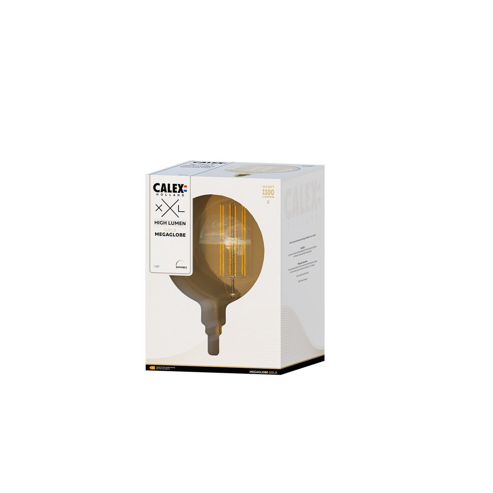 Calex Calex Megaglobe LED Filament - E27 - 1100 Lm - Gold