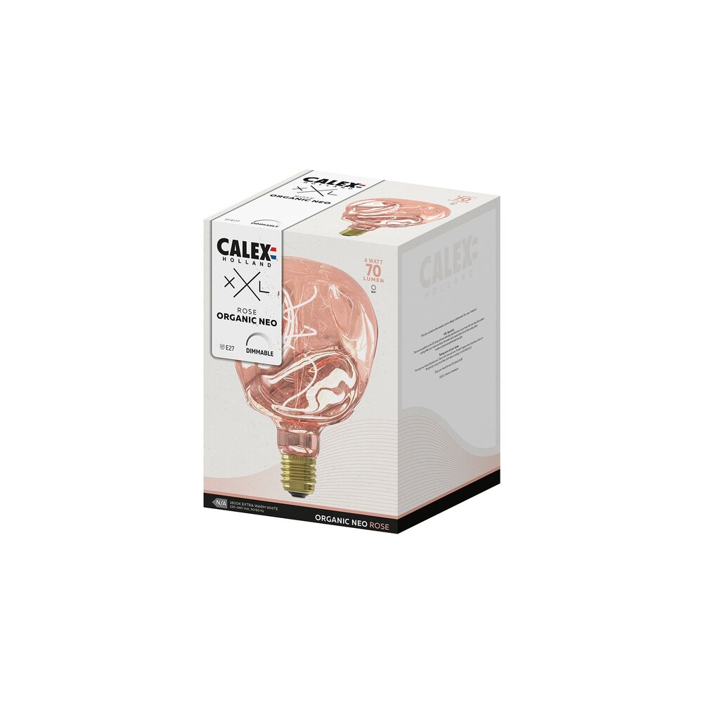 Calex Calex Organic Neo Flex Rose Led XXL 70LM 4W 1800K E27 Dimmbar