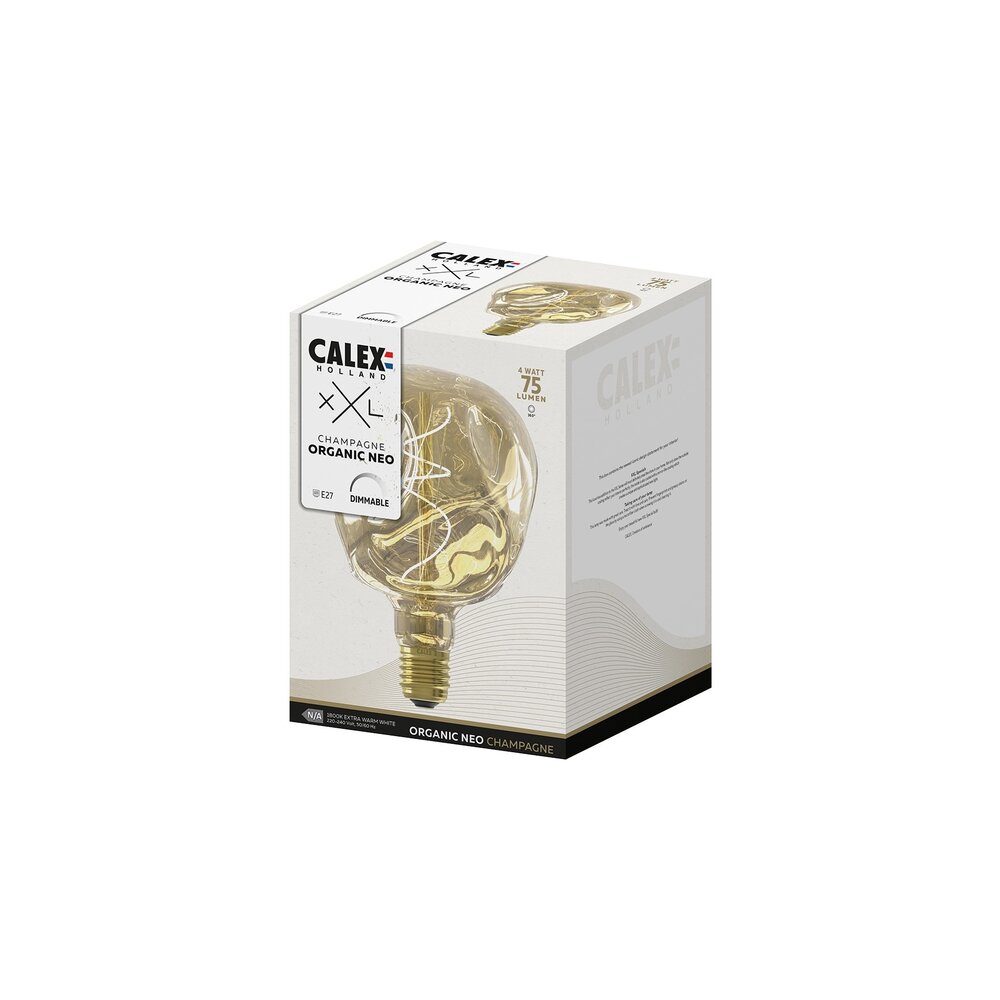 Calex Calex Organic Neo Flex Champagne Led XXL 75LM 4W 1800K E27 Dimmbar