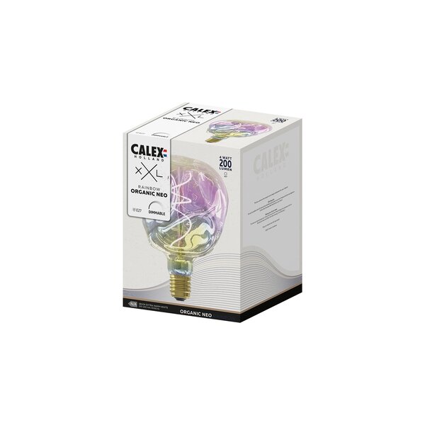 Calex Calex Organic Neo Flex Rainbow Led XXL 200LM 4W 1800K E27 Dimmbar