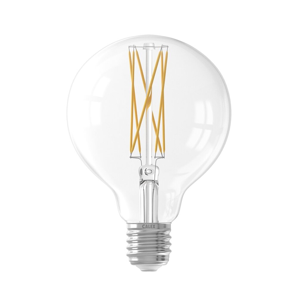 Calex Calex Globe LED Lampe Warm Ø95 - E27 - 470 Lm - Transparent - Vintage Lampe
