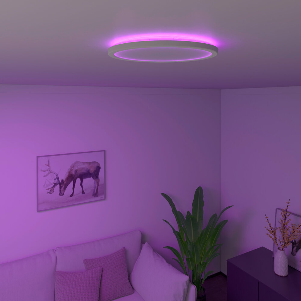 Calex Smart LED Deckenleuchte - Weiß - Ø295 - Halo RGB+CCT cm - 22W