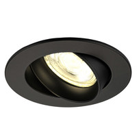 Ledvion Dimmbare LED Einbaustrahler Schwarz - Rio - 3W - 2700K - ø85mm