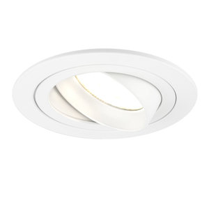 Ledvion Dimmbare LED Einbaustrahler Weiß - Tokyo - 5W - 2700K - ø92mm Dimmbare LED Einbaustrahler Weiß - Tokyo - 5W - 2700K - ø92mm