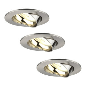 Ledvion Dimmbare LED Einbaustrahler Edelstahl - Rio - 5W - 2700K - ø85mm - 3 Pack Dimmbare LED Einbaustrahler Edelstahl - Rio - 5W - 2700K - ø85mm - 3 Pack