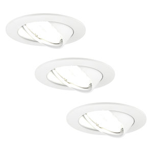 Ledvion Dimmbare LED Einbaustrahler Weiß - Amsterdam - 5W - 4000K - ø82mm - 3 Pack Dimmbare LED Einbaustrahler Weiß - Amsterdam - 5W - 4000K - ø82mm - 3 Pack