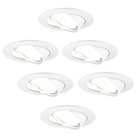 Ledvion Dimmbare LED Einbaustrahler Weiß - Amsterdam - 5W - 4000K - ø82mm - 6 Pack