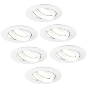 Ledvion Dimmbare LED Einbaustrahler Weiß - Rio - 5W - 4000K - ø85mm - 6 Pack Dimmbare LED Einbaustrahler Weiß - Rio - 5W - 4000K - ø85mm - 6 Pack