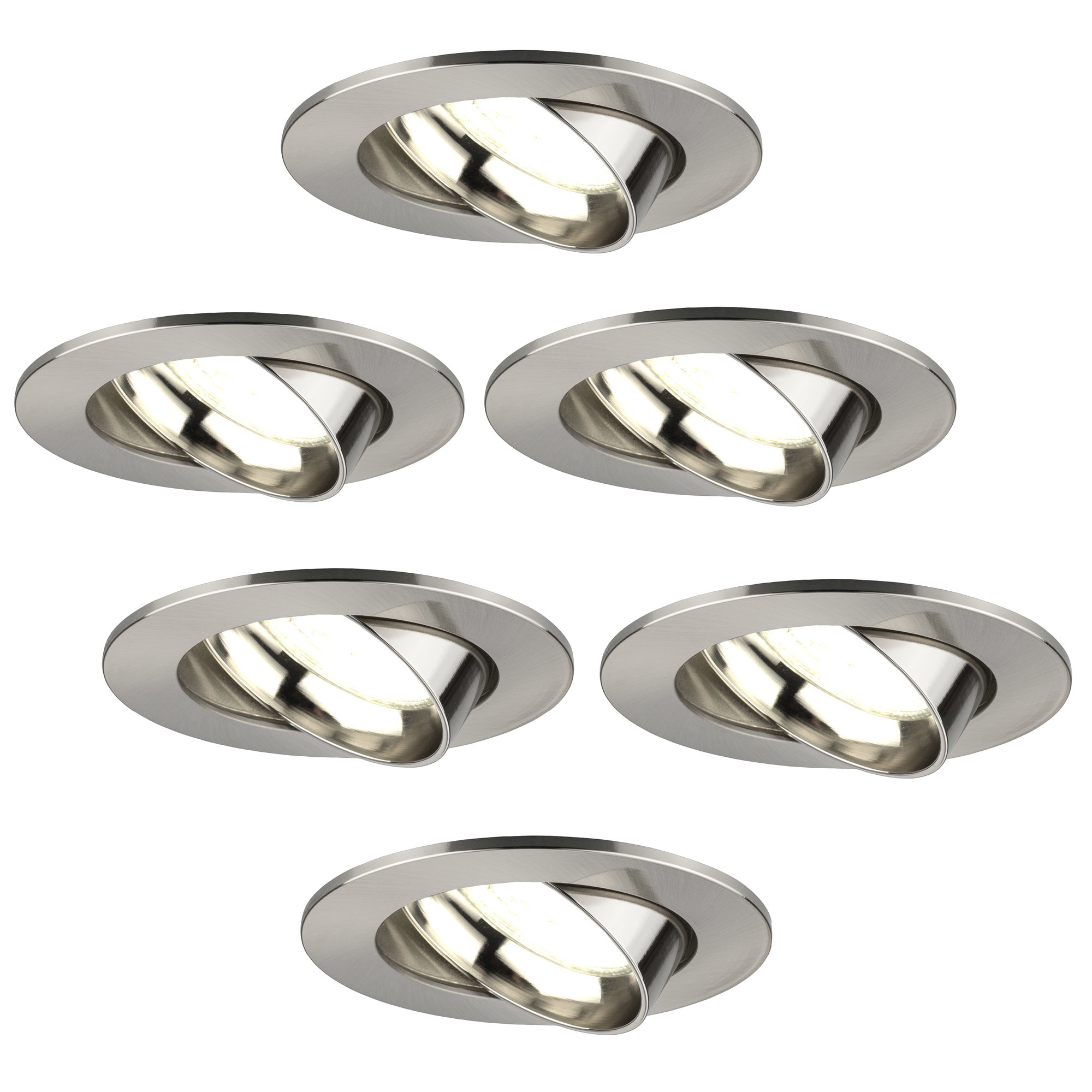 LED Einbaustrahler, Schwarz, Weiß, RGBW, Fernbedienung, Dimmer, 8 Cm