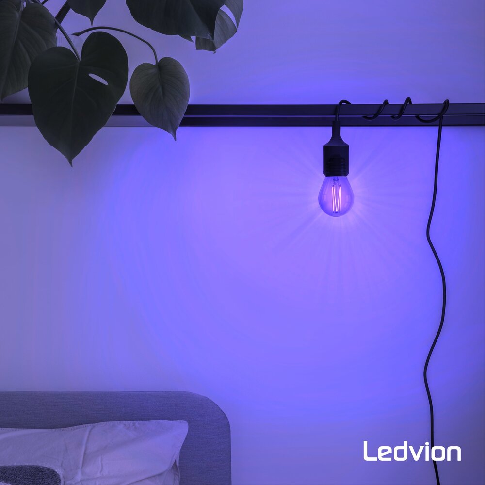 Ledvion 5x E27 LED Lampe Filament - 1W - 2100K - 50 Lumen - Farbig