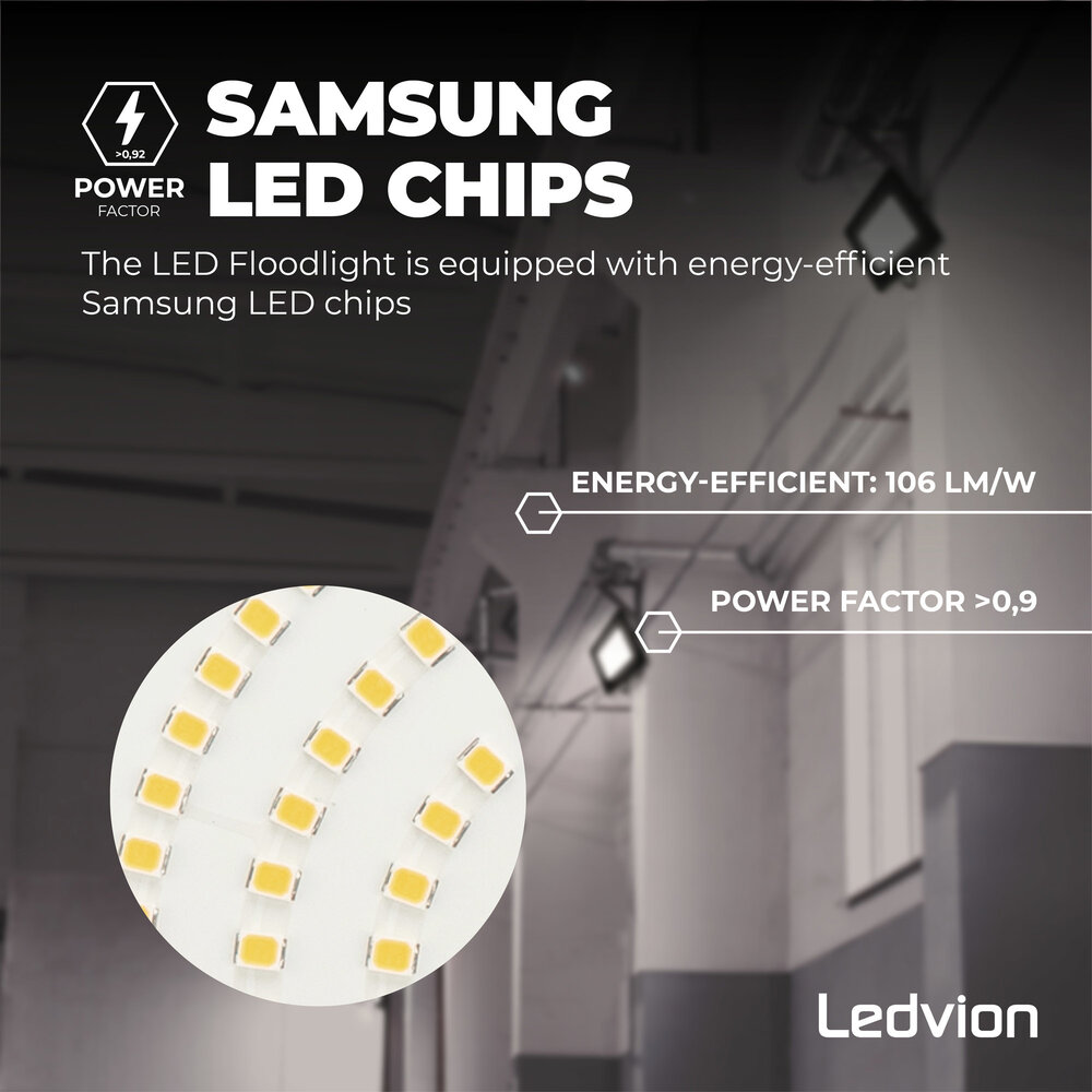 Ledvion Samsung LED Fluter 100W - 10.690 Lumen - 4000K