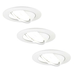 Dimmbare LED Einbaustrahler Weiß - Amsterdam - 5W - 6500K - ø82mm - 3 Pack